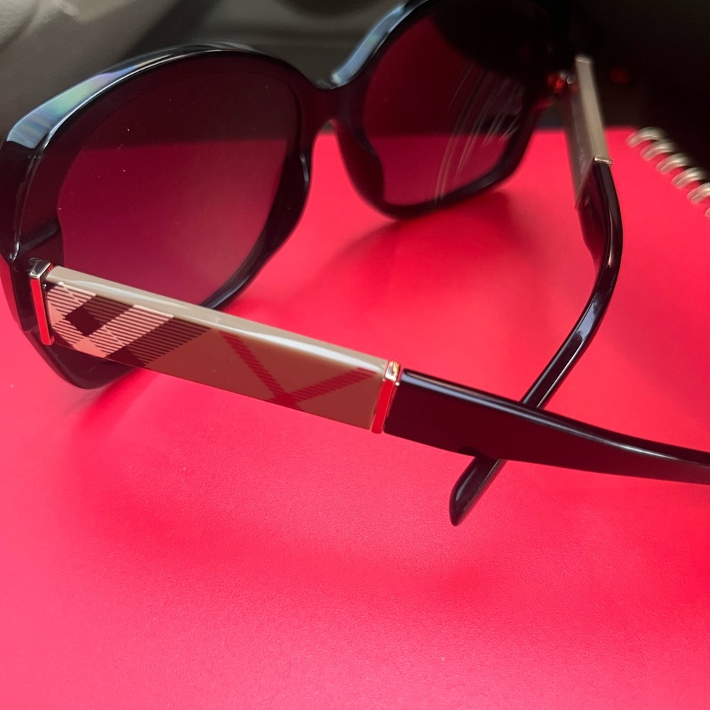 Authentic Burberry Black Sunglasses with Gold Accents